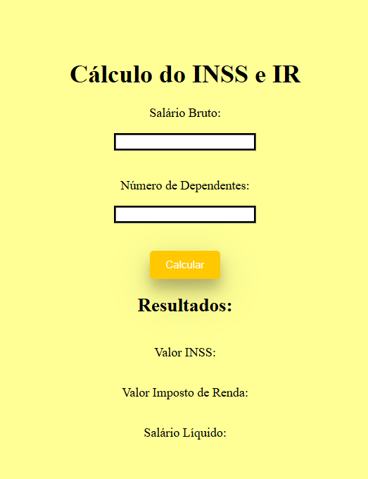 Calculadora INSS/IR