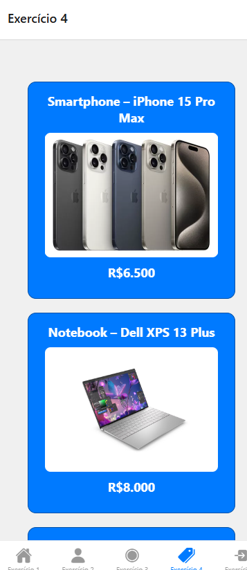 Imagem do projeto Lista de produtos