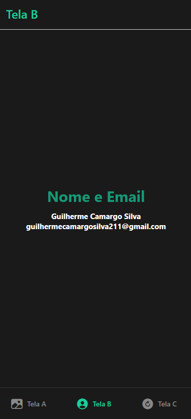 Imagem do projeto Tela B